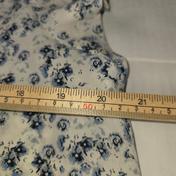 Adrianna Papell Womens Medium Blouse Ditsy Floral Lightweight Flowy Cottagecore - Picture 8 of 10